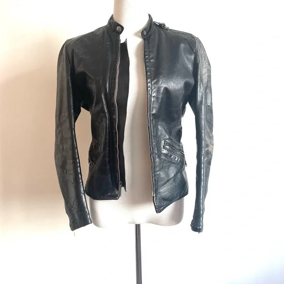 Women’s vintage leather jacket - Picture 3 of 9